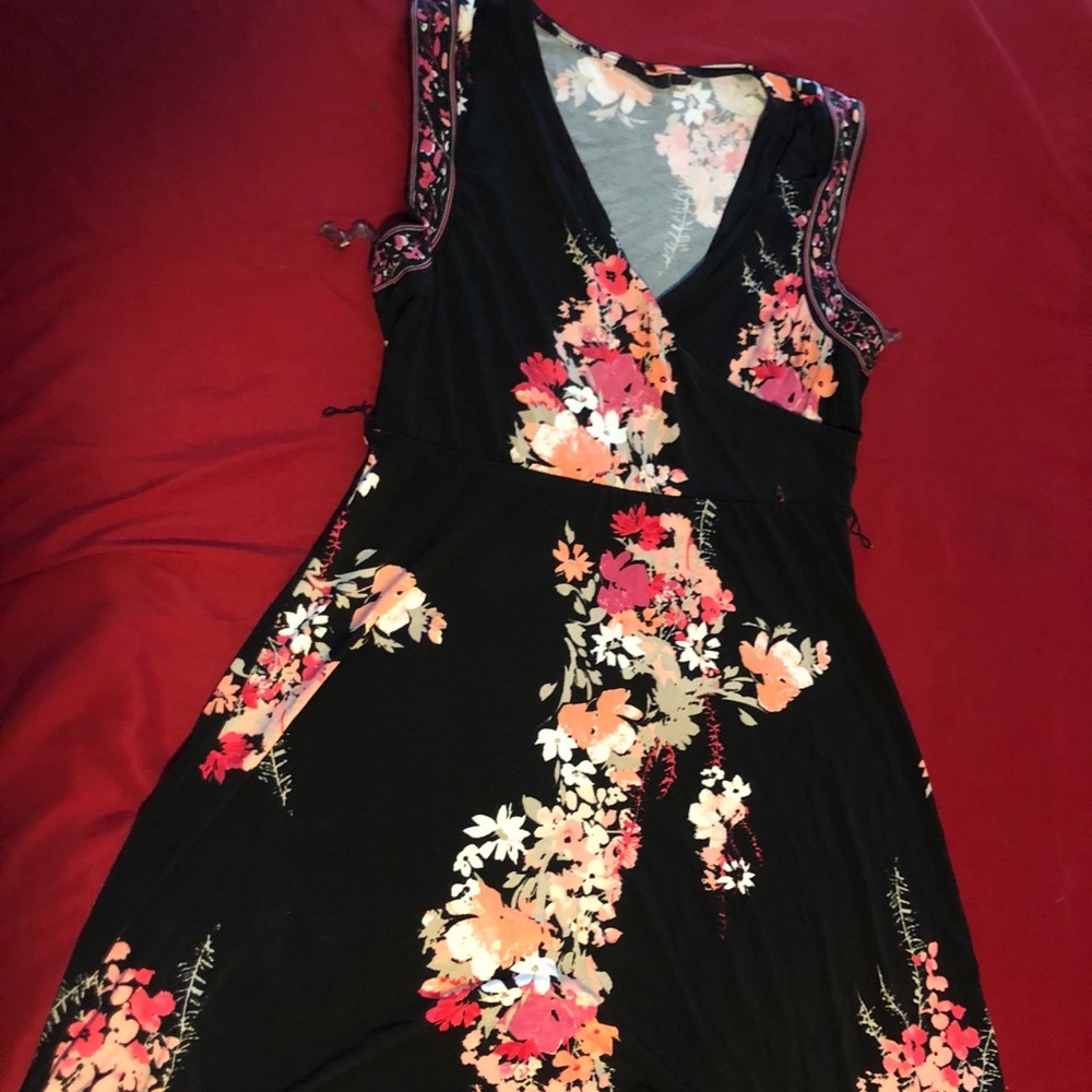 apt 9 wrap around v neck midi dress